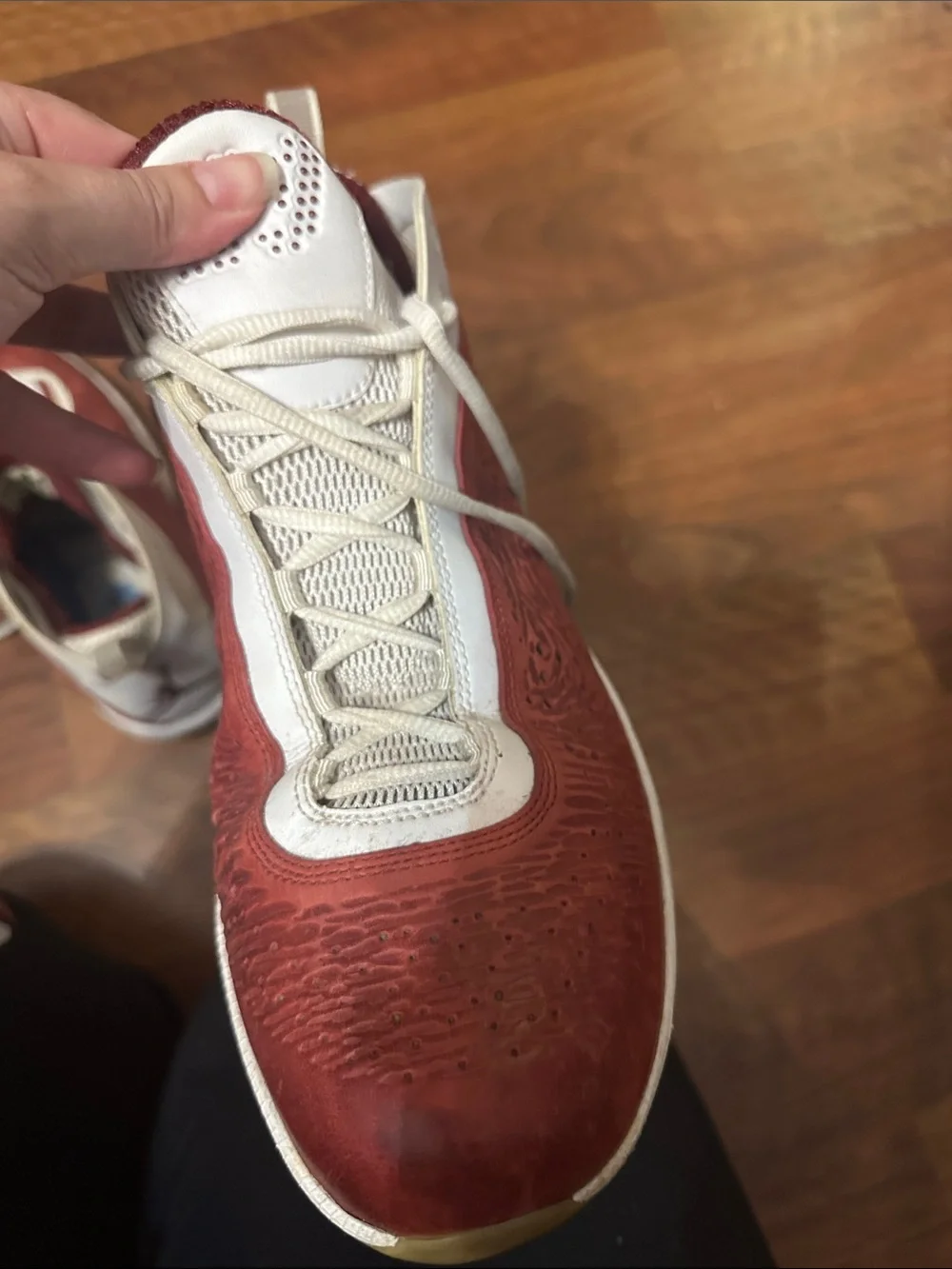 Jordan Men’s Sneakers in Red and White with Jumpman Detail